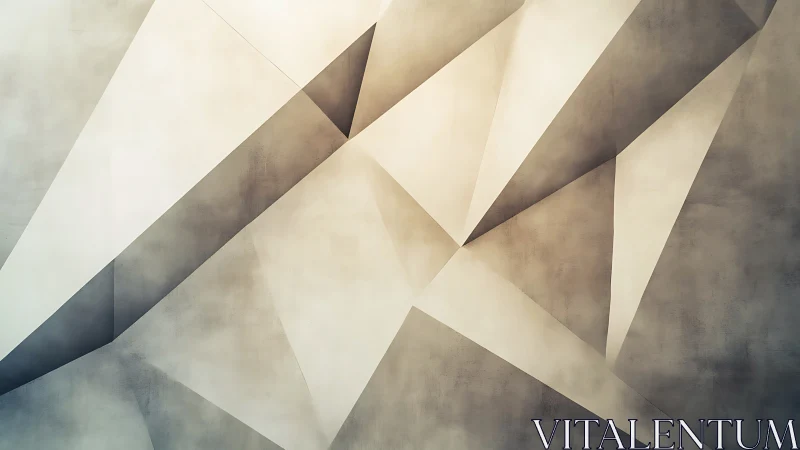 Geometric abstract wall forms create layered angular light planes