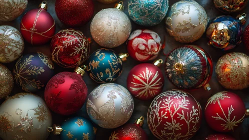 Glitter-drunk Christmas baubles in a dazzling ornament parade.