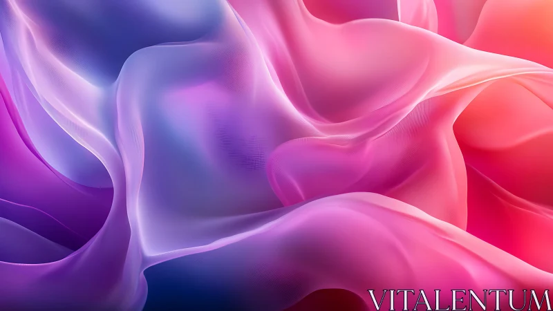 Layered translucent gradients in soft folded surfaces.