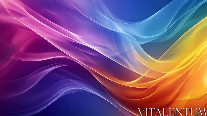 Layered translucent color waves over gradient background.
