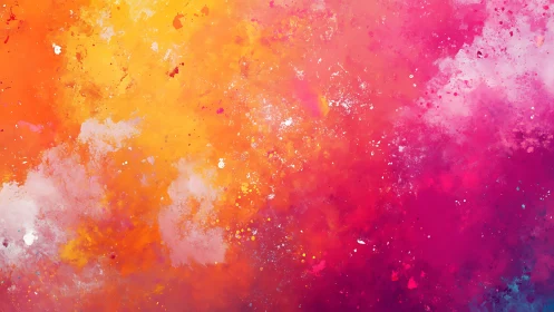 Vibrant orange and magenta abstract nebula cloudscape glows