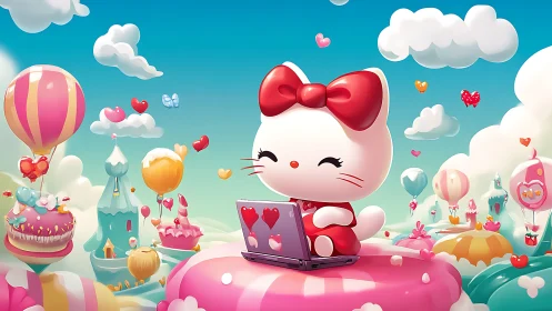 Hello Kitty's Whimsical Cloud Castle Adventure.