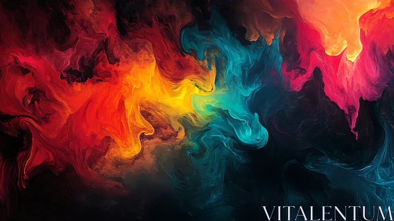 Vivid swirling nebula of molten color unfolds across space.