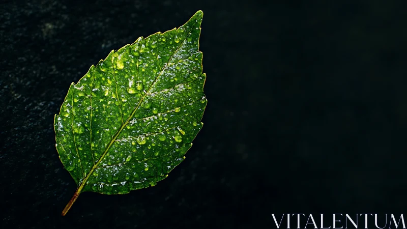 Rain-kissed leaf glows like bottled forest lightning.