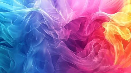 Multicolor translucent wave structures in gradient field.