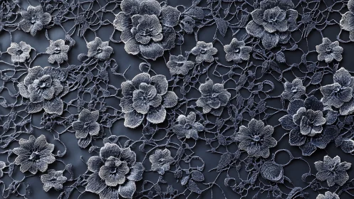 Delicate Frost-Kissed Blooms in Monochrome.