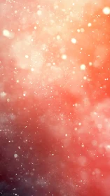 Defocused bokeh particle field with warm red-orange gradient illumination