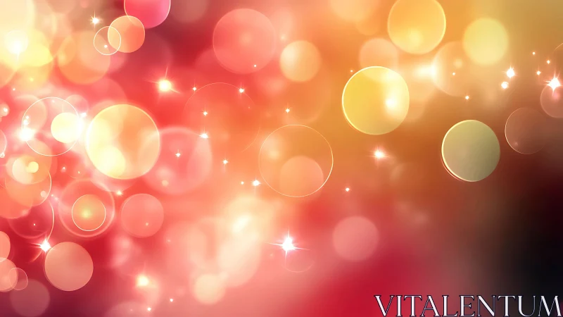 Bokeh circles overlay fill warm red and yellow gradient field