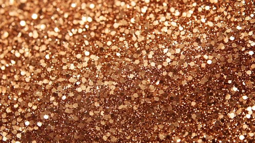 Cozy copper glitter sparkles in a soft shimmering glow.