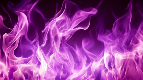 Vibrant Purple Flame Dynamics with Luminous Energy Flow