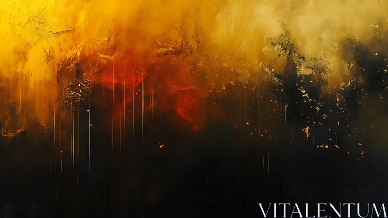 Abstract gradient field of yellow, red, and black tones.