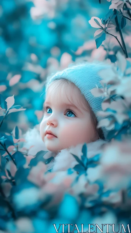 Wanderer in Cerulean Dreams. A Child's Sky-Bound Reverie.