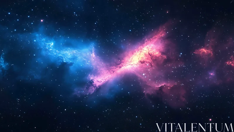 Bipolar emission nebula with high contrast ionized gas filaments