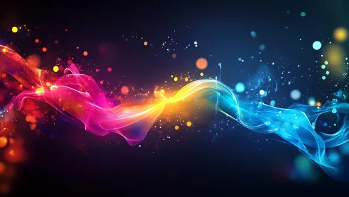 Colorful light ribbons dancing across a dreamy night sky.