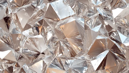 Clustered faceted crystal surfaces in close-up abstraction.