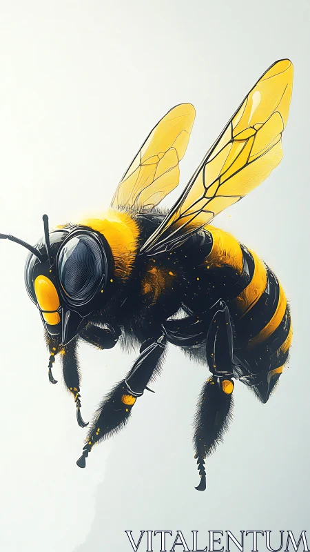 Gentle honeybee close-up glowing with soft golden light.