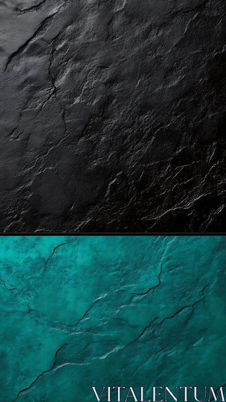 Dual stone surface textures compare gloss, color and fracture detail