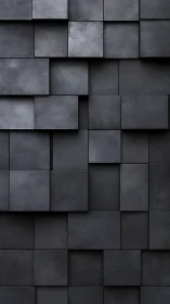 Stacked dark square panels forming layered geometric surface.