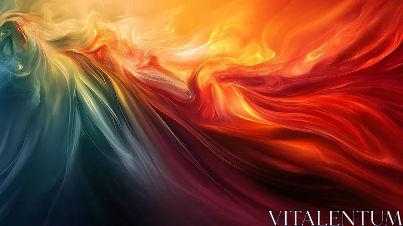 Vivid swirling color waves in abstract digital artwork.