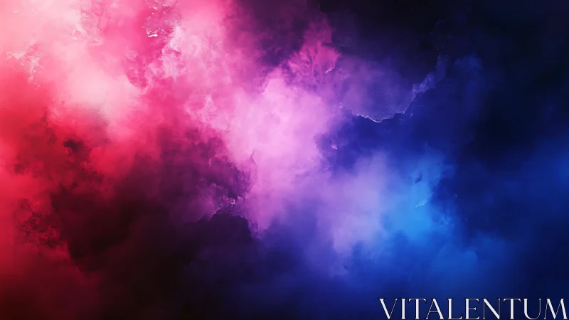 Colored vapor cloud with pink, purple, and blue gradient.