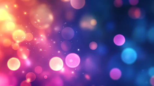 Colorful bokeh light abstract background in vibrant gradient style.