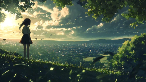 Sunlit hillside girl quietly rewrites the city’s horizon
