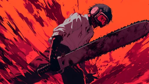 Blood-soaked chainsaw wielder dominates dynamic red field