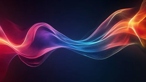 Luminous soundwaves dancing across a midnight horizon.