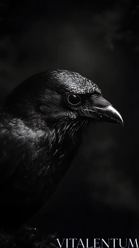 Striking Pigeon Portrait Captured in Dramatic Black and White