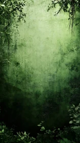 Verdant foliage framing textured emerald backdrop.