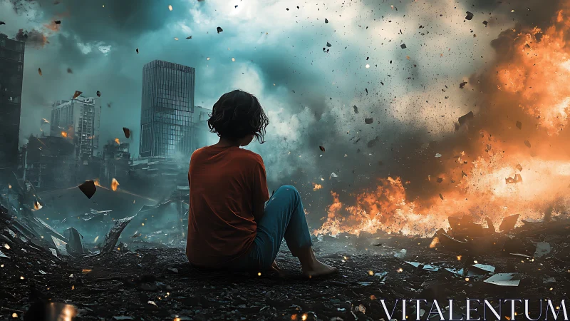 Quiet courage in the heart of a shattered burning city.