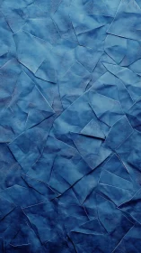 Layered indigo paper textures form a faceted abstract field.