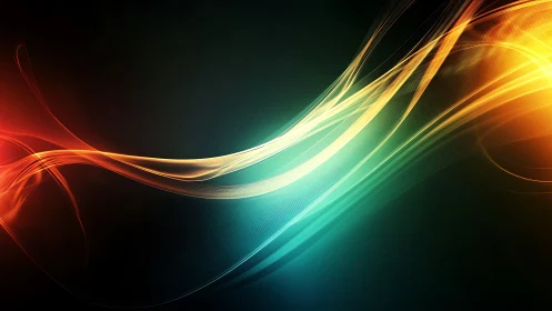 Color storms curl across darkness and sketch liquid melody