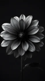 Monochrome Bloom: Nature's Sculptural Geometry Unfolds.