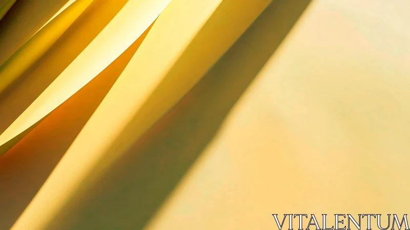 Oblique yellow paper planes cast elongated abstract shadows