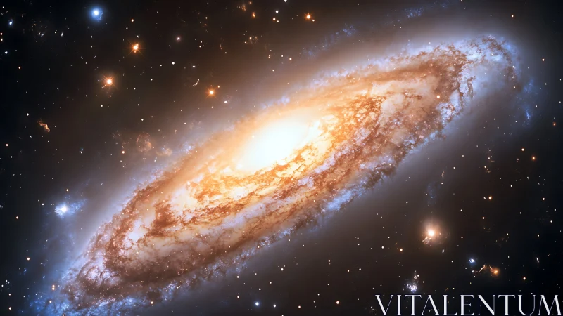 Spiral galaxy whirlpool glowing like a cosmic lantern flame.