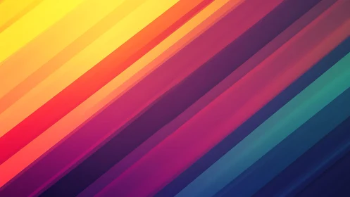 Vibrant Diagonal Gradient Lines Abstract Digital Artwork.