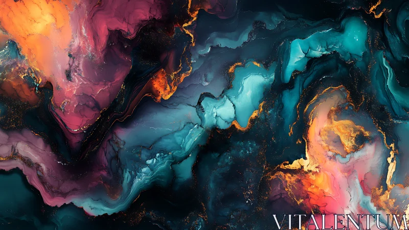 Chromatic fluid-dynamics nebula with molten spectral currents.