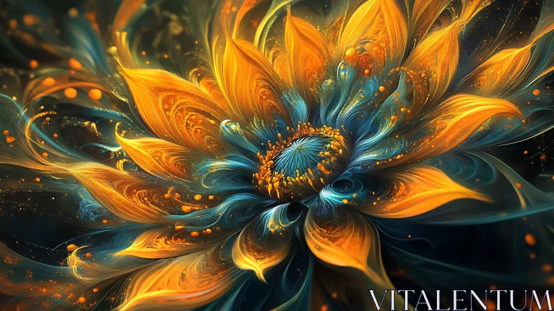 Solar petals whirl into a cosmic bloom of molten light