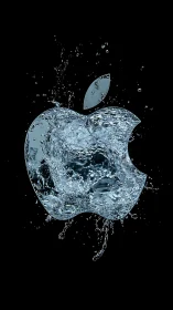 Water-Rendered Apple Form with Splash Dynamics.