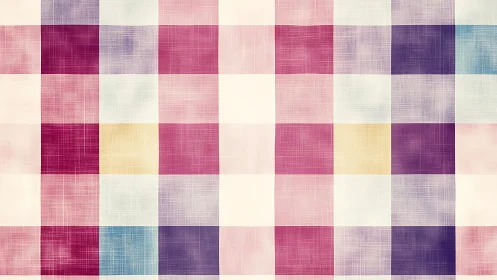 Checked grid pattern in muted multicolor textile style.