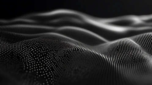 Midnight data dunes ripple in monochrome pixel starlight.