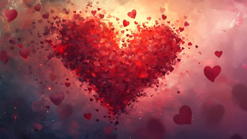 Large Heart Composition with Dispersed Particle Elements