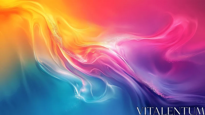 Chromatic fluid waves with luminous gradient energy flow.