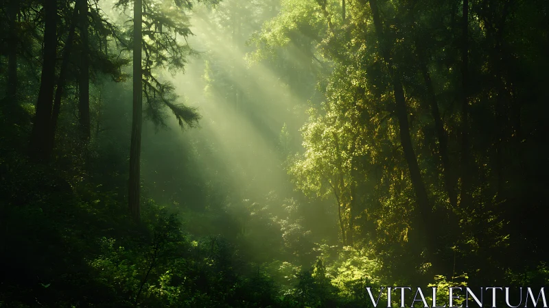 Sunlight Pours Through Cathedral Canopy