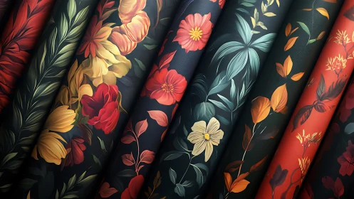 Rolled Fabric Floral Patterns Collection