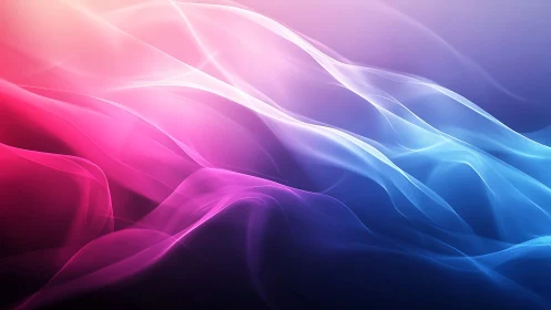 Silken neon waves drift across a twilight digital horizon