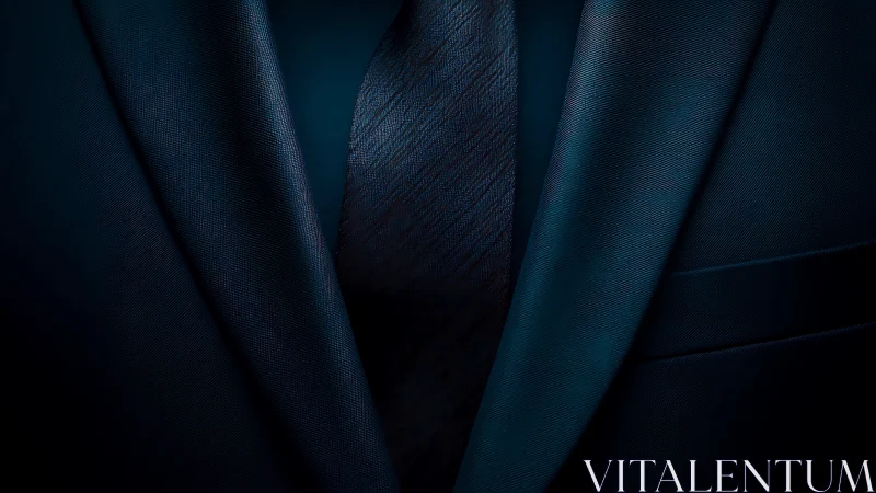 Layers of Contemplation: Deep Blue Textile Folds.