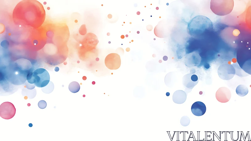 Soft radial gradients form overlapping circular color fields