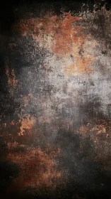 Oxidized ferrous wall texture with soot, patina and erosion